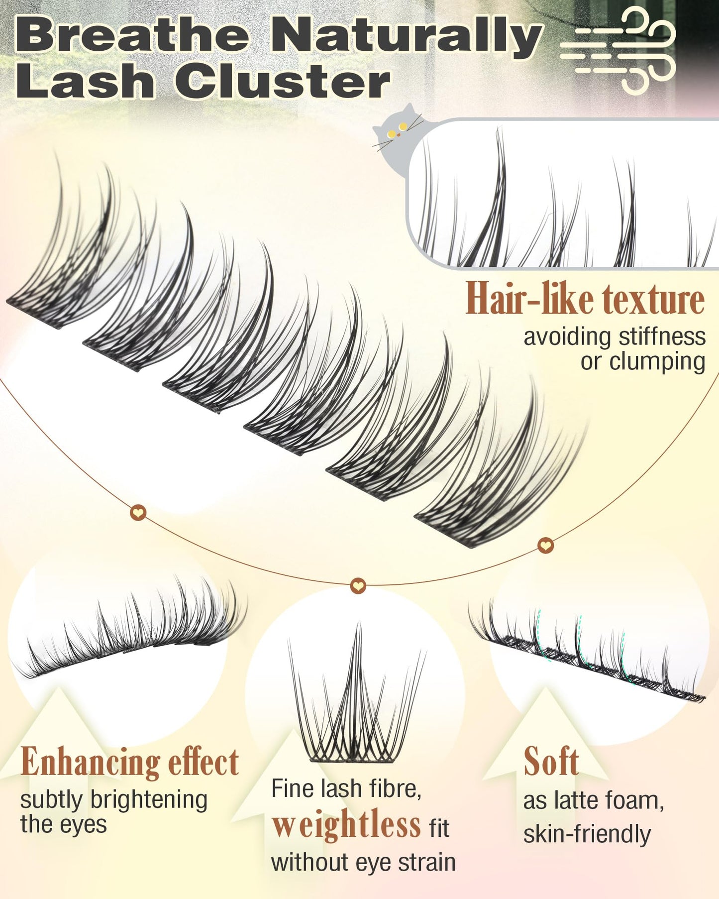 DIY Wispy Natural Lash Clusters