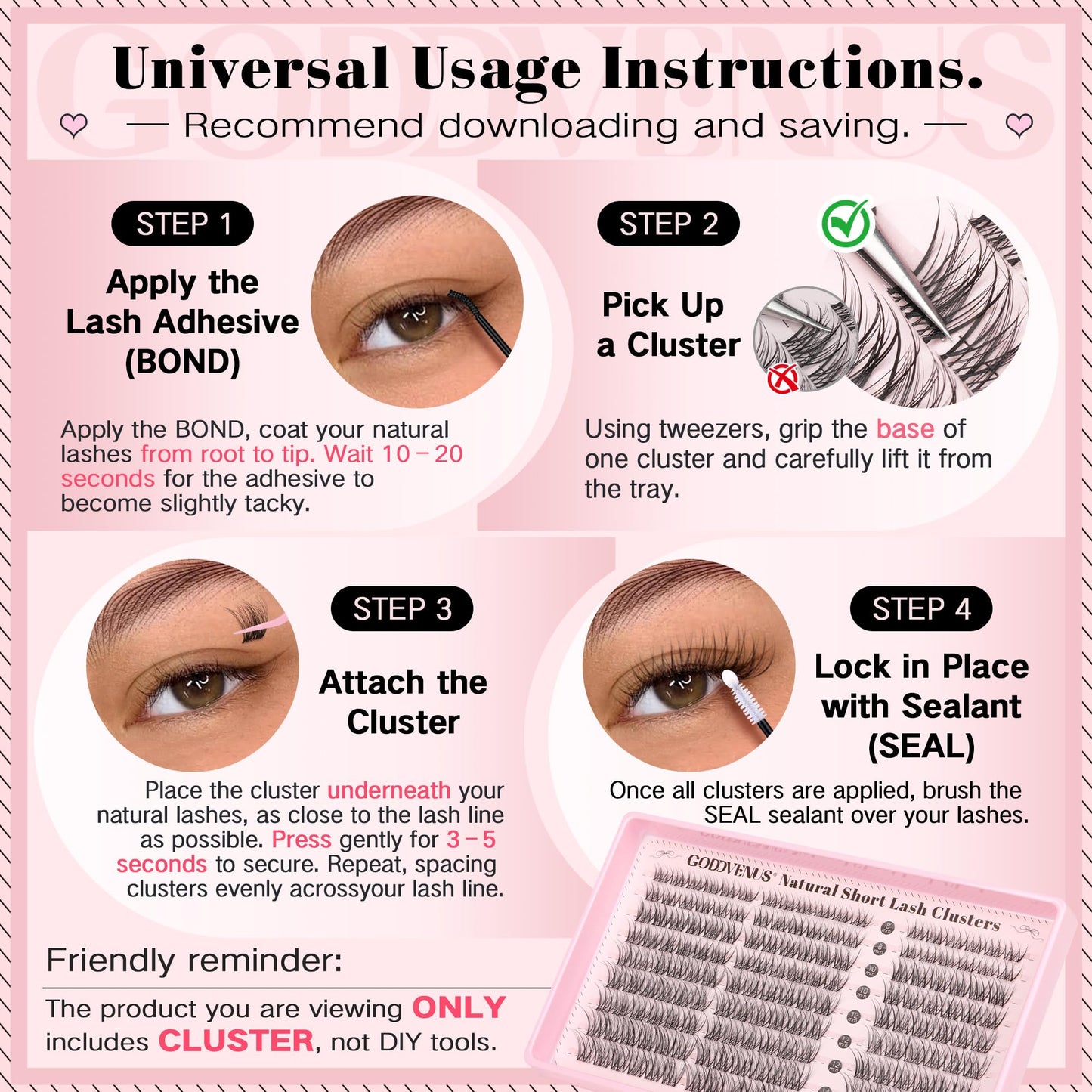 DIY Wispy Natural Lash Clusters