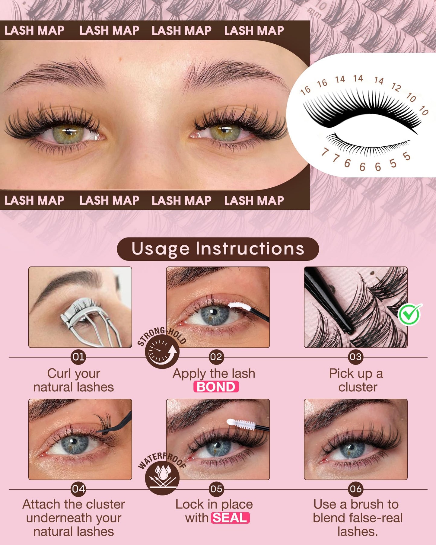 DIY Wispy Natural Lash Clusters