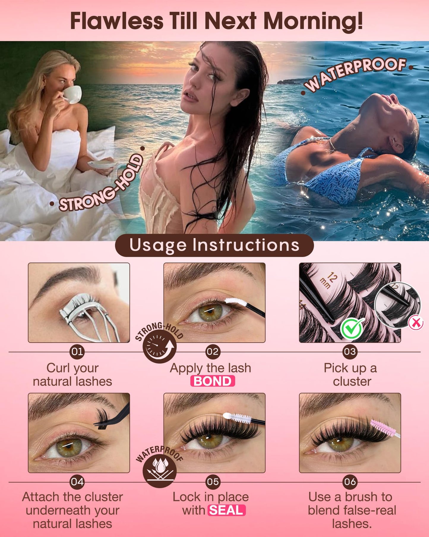 DIY Wispy Natural Lash Clusters