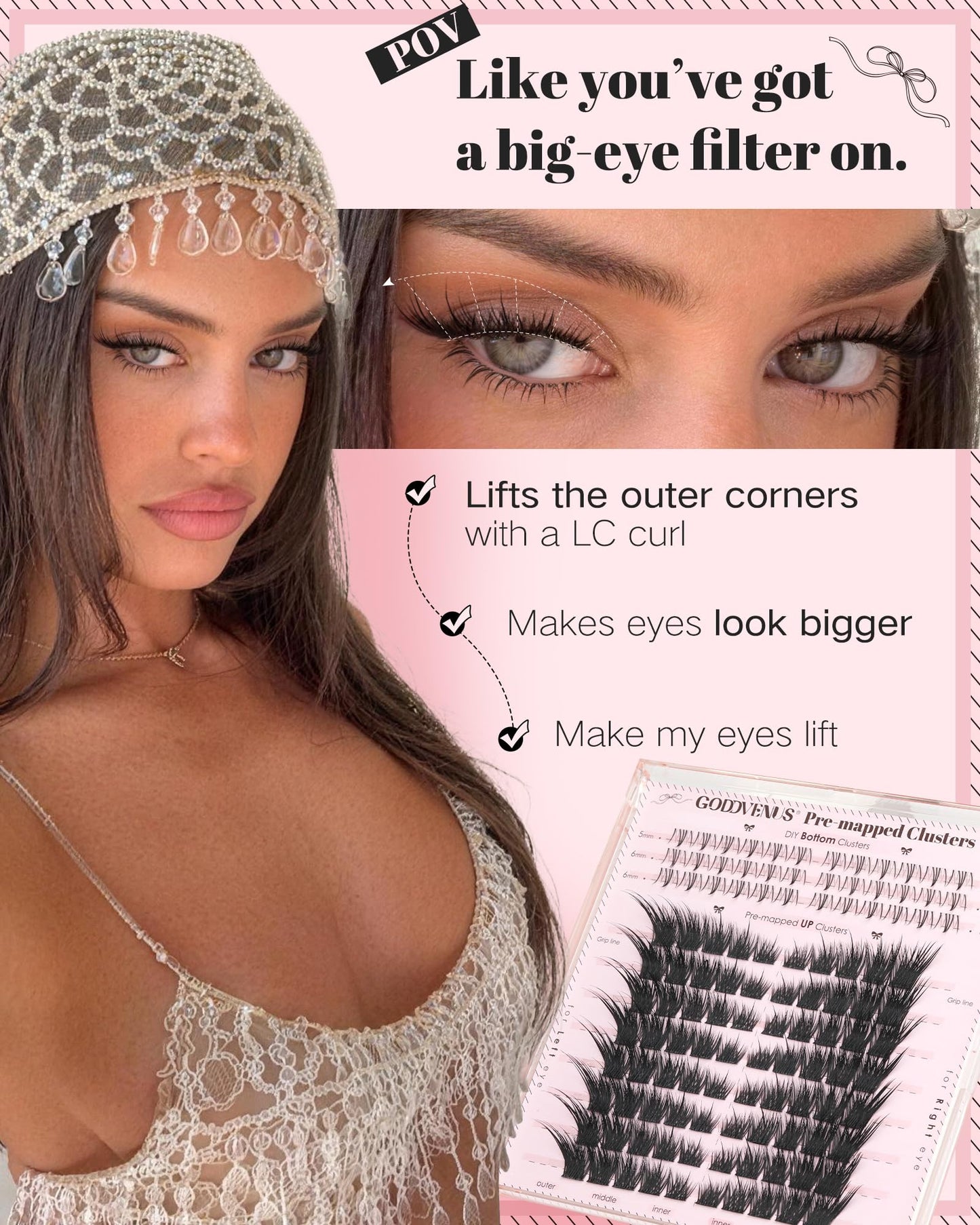 Manga Pre-Mapped Volume Wispy Spike Lash Clusters
