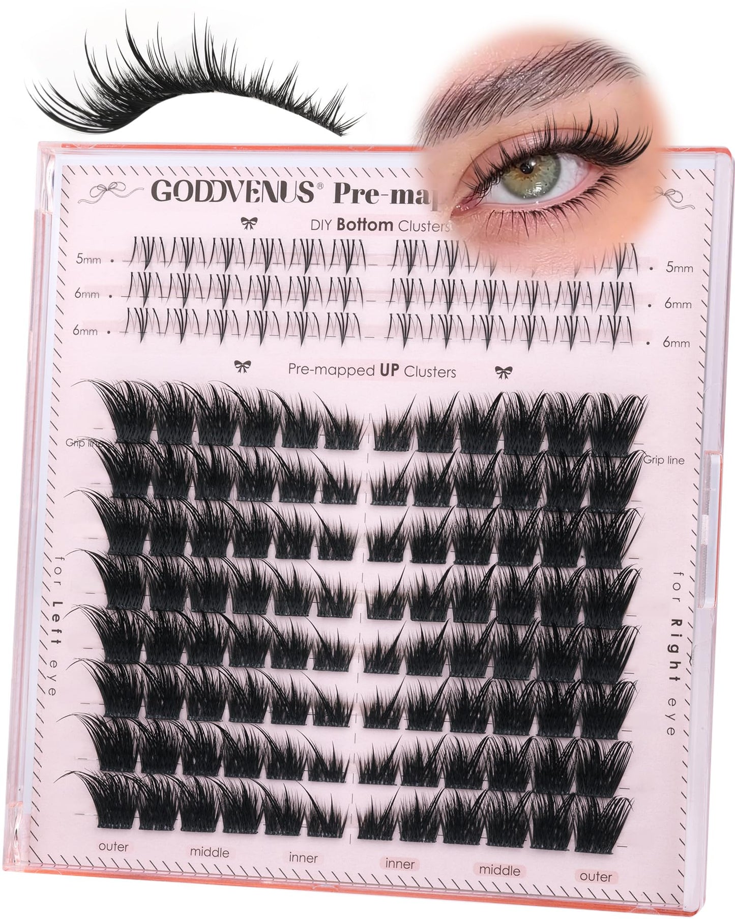Manga Pre-Mapped Volume Wispy Spike Lash Clusters