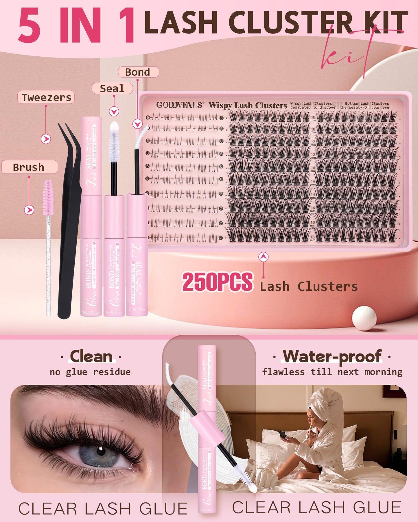 DIY Wispy Natural Lash Clusters