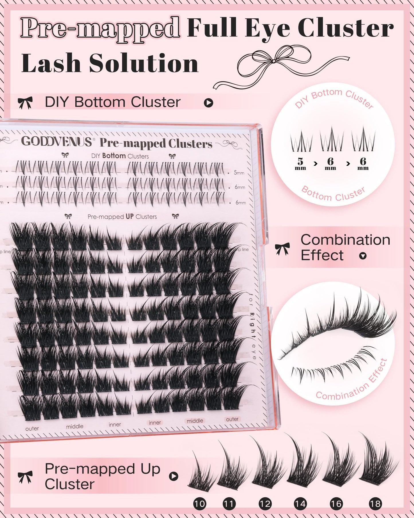 Manga Pre-Mapped Volume Wispy Spike Lash Clusters