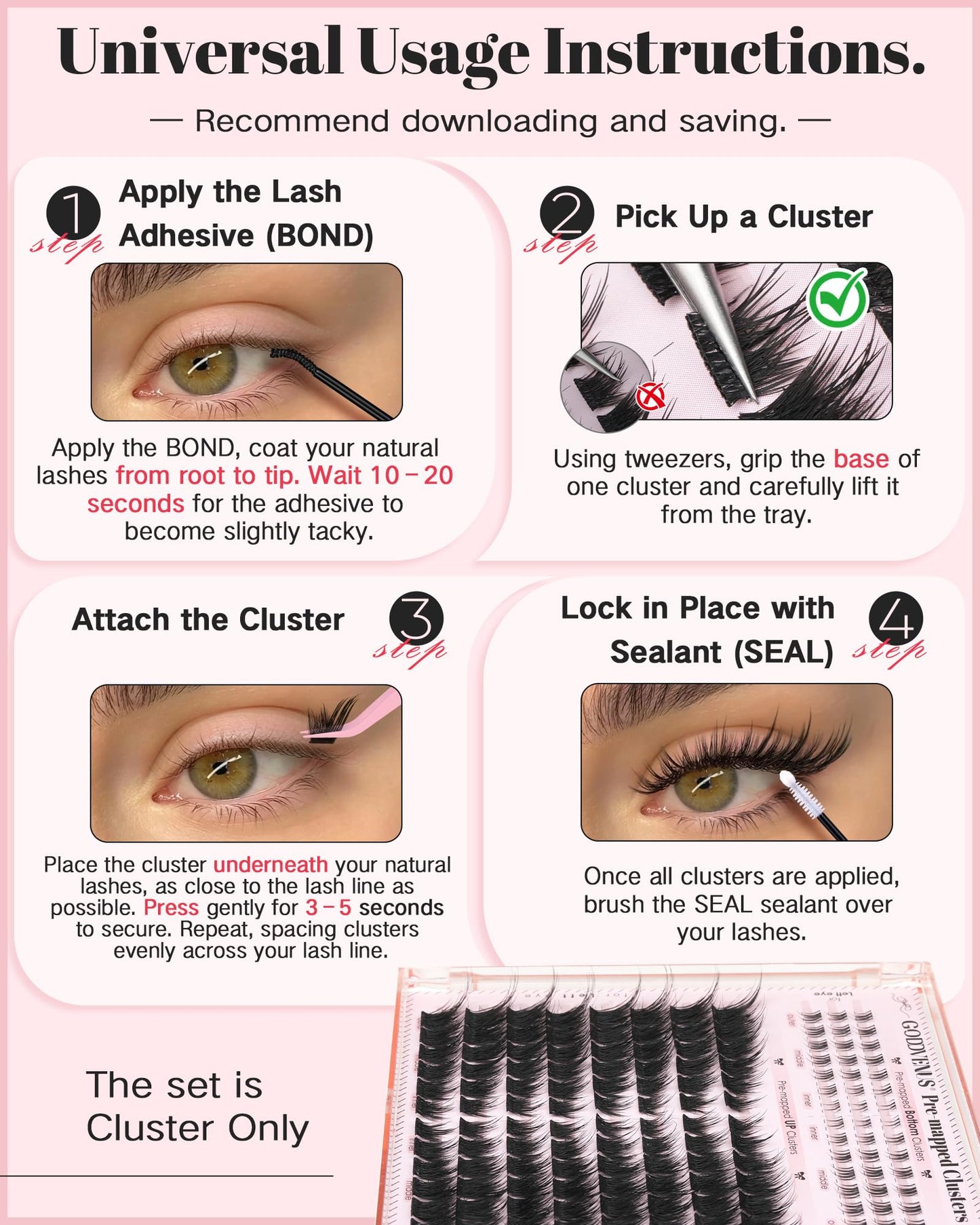 Manga Pre-Mapped Volume Wispy Spike Lash Clusters