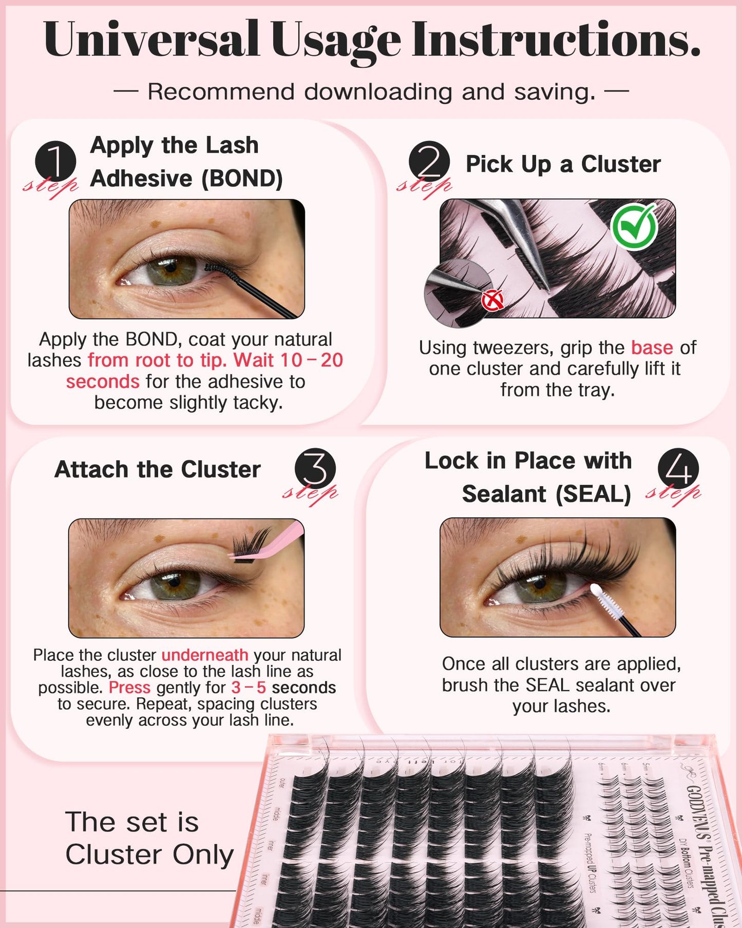 Manga Pre-Mapped Volume Wispy Spike Lash Clusters