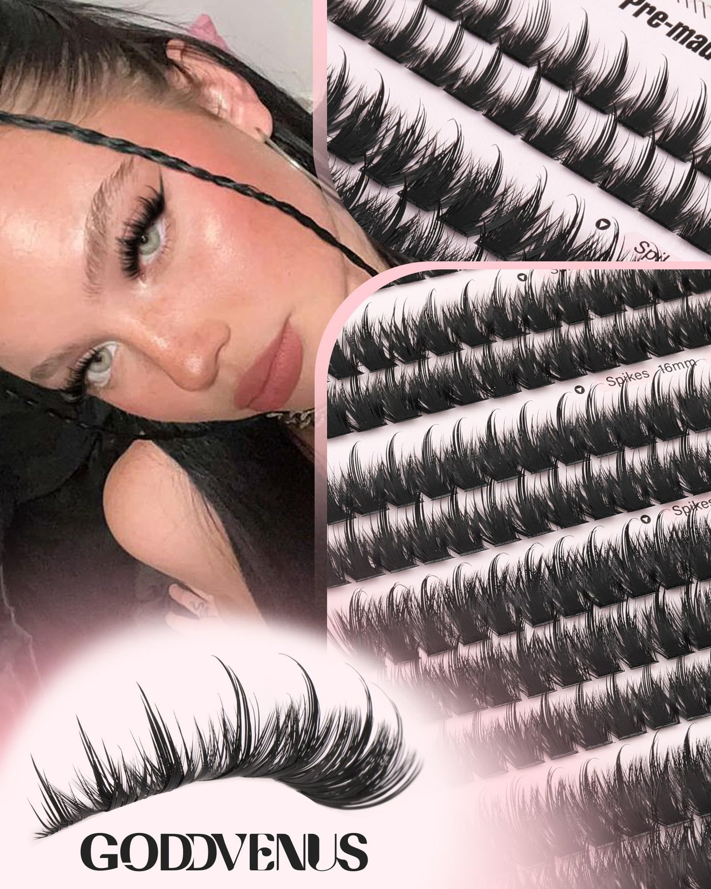 Manga Pre-Mapped Volume Wispy Spike Lash Clusters