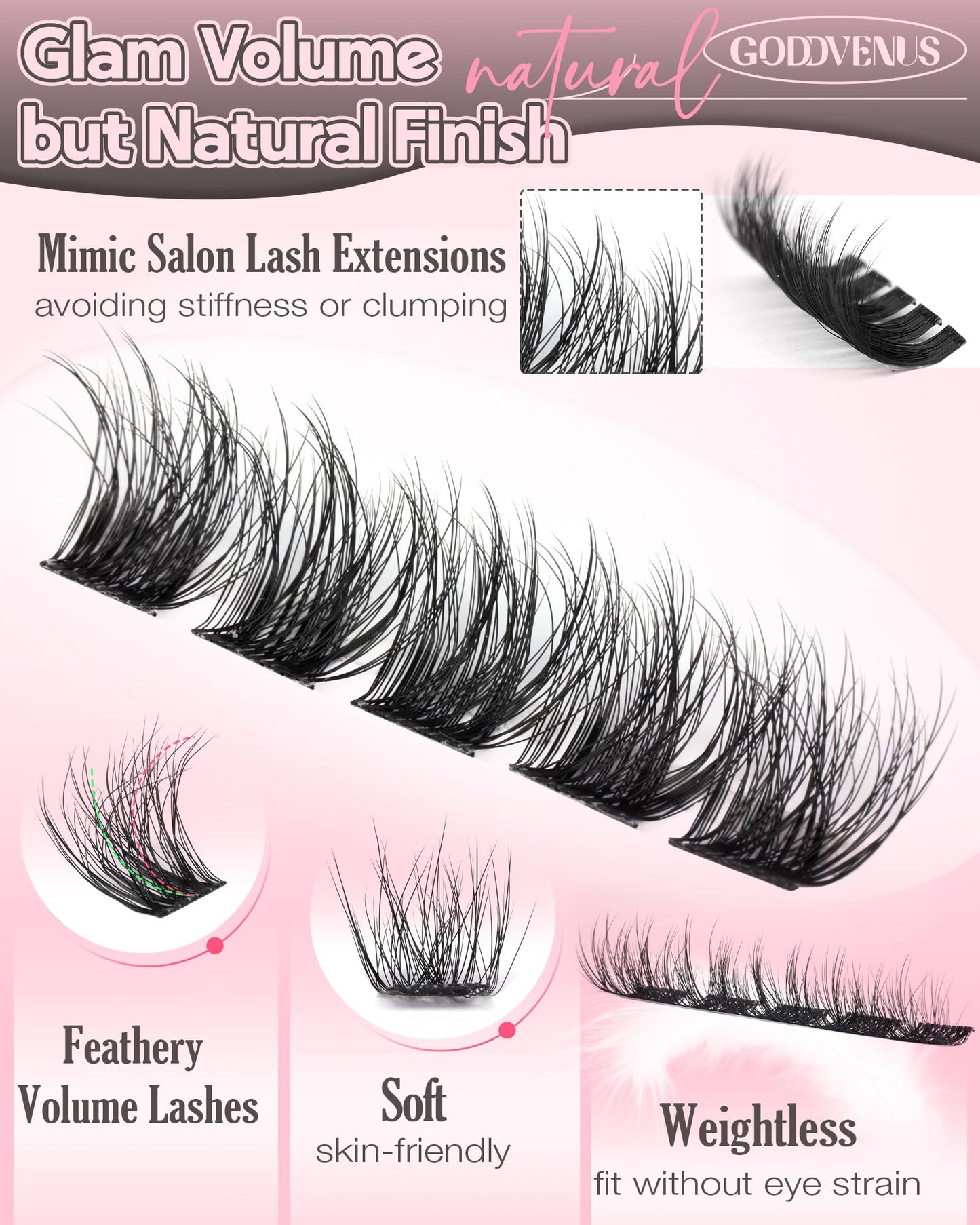 DIY Wispy Natural Lash Clusters