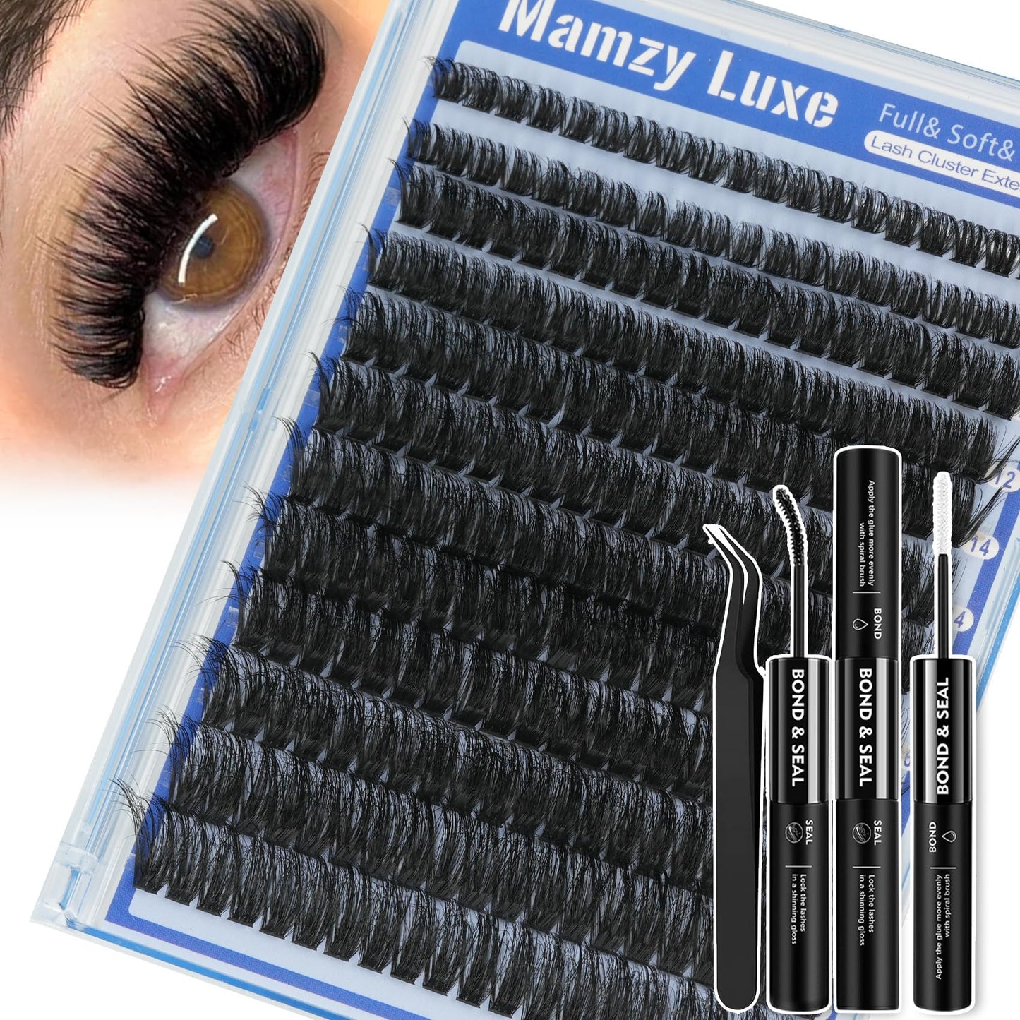 Lash Clusters 708PCS Cluster Eyelash Extensions 10-16MM Wispy Lashes Clusters 30+40+50+60+80+100D Eyelash Clusters Mix Daily Look Fake Eyelashes Extension