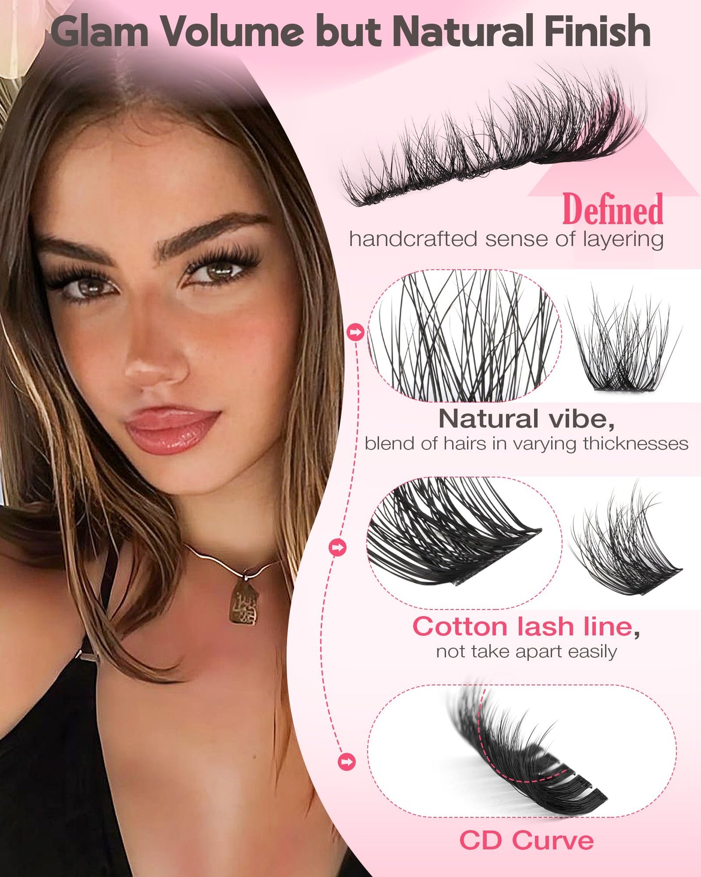 DIY Wispy Natural Lash Clusters