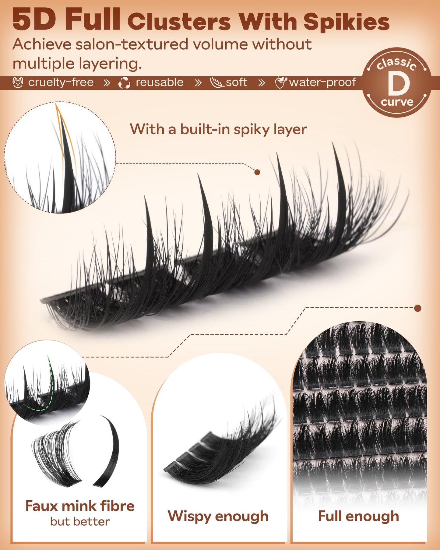 Manga Pre-Mapped Volume Wispy Spike Lash Clusters