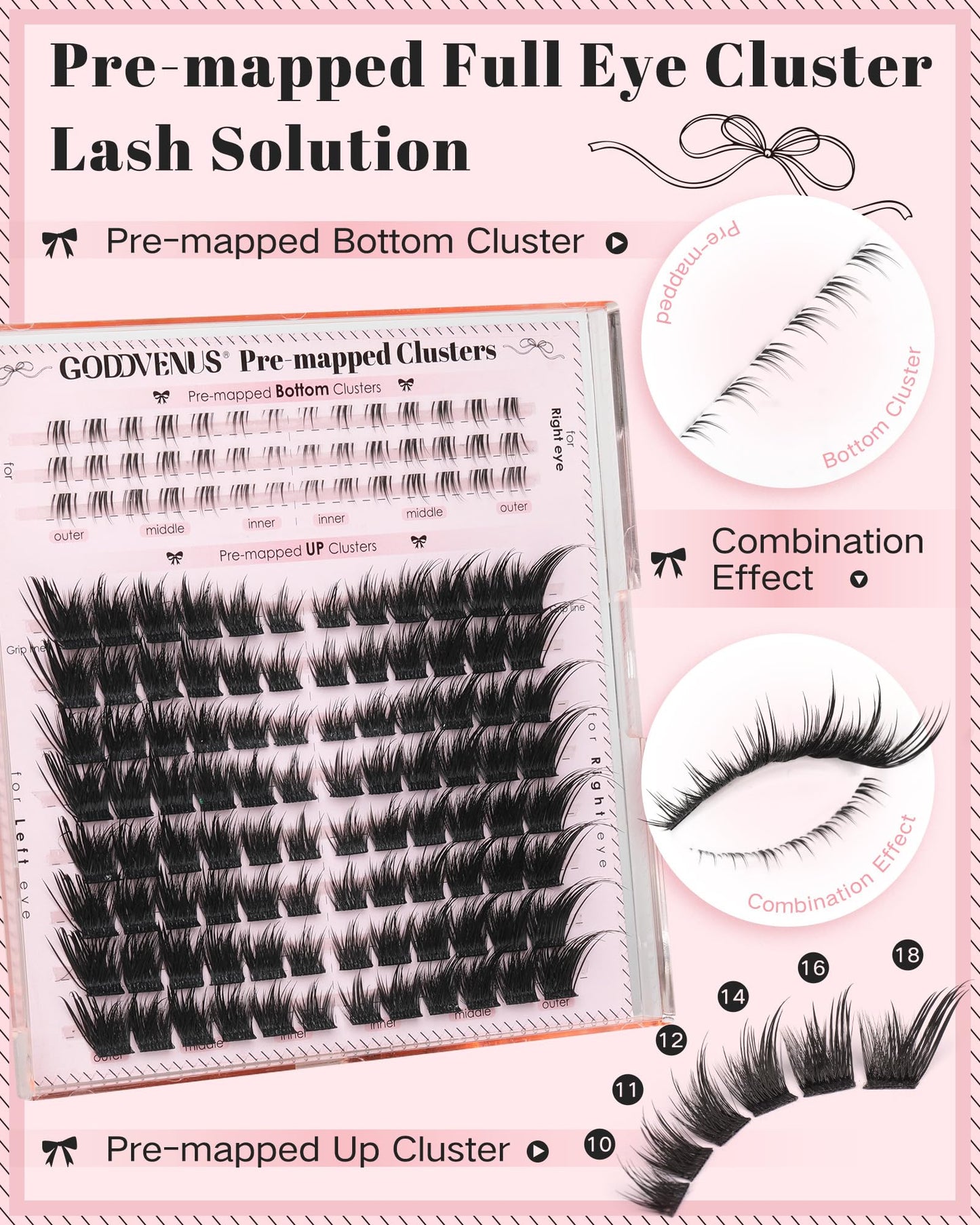Manga Pre-Mapped Volume Wispy Spike Lash Clusters