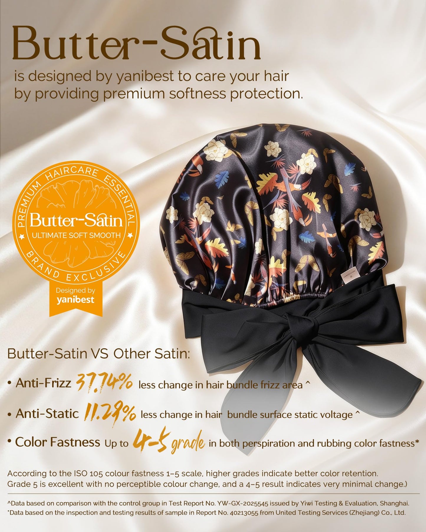 Adjustable Silk Bonnet for Sleeping Women Double Layer Satin Bonnet Reduce Friction Prevent Frizz Curly Hair
