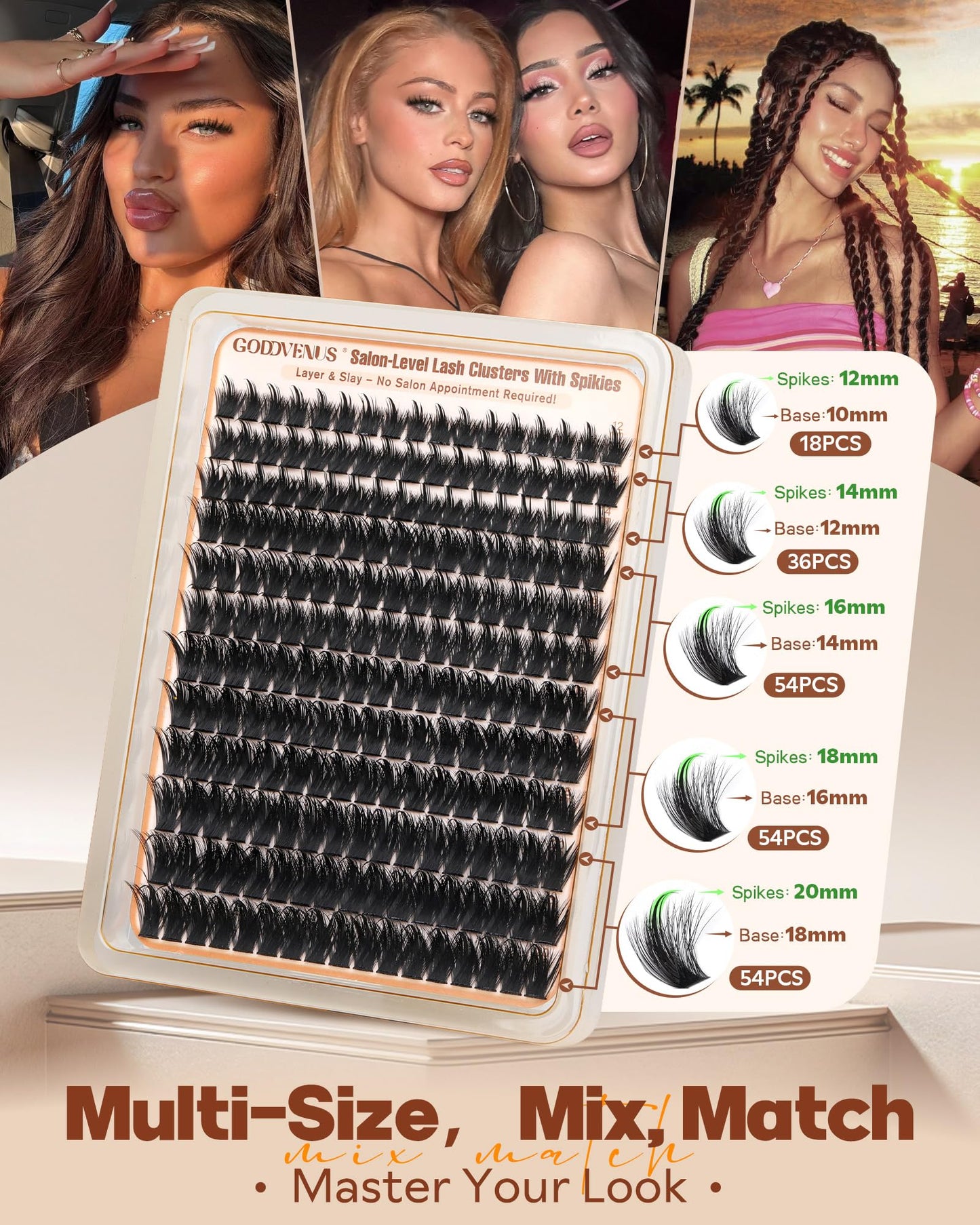Manga Pre-Mapped Volume Wispy Spike Lash Clusters