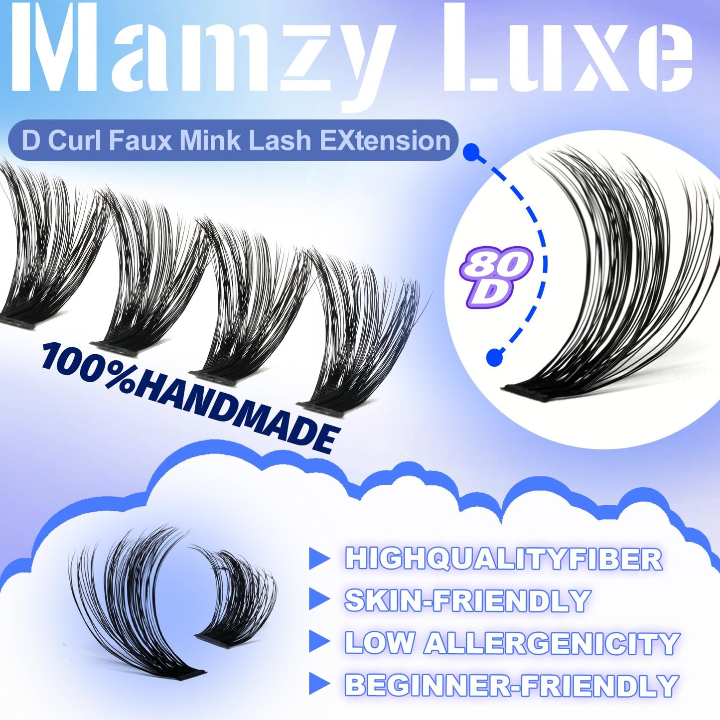 Lash Clusters 708PCS Cluster Eyelash Extensions 10-16MM Wispy Lashes Clusters 30+40+50+60+80+100D Eyelash Clusters Mix Daily Look Fake Eyelashes Extension