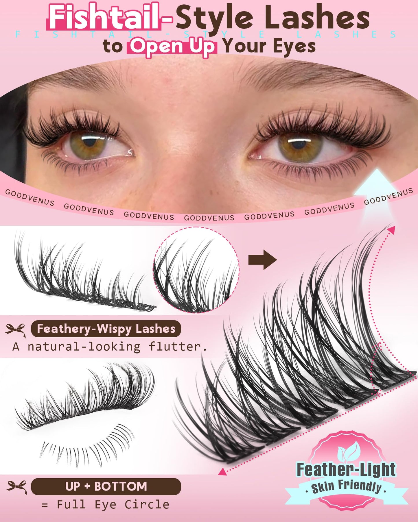 DIY Wispy Natural Lash Clusters