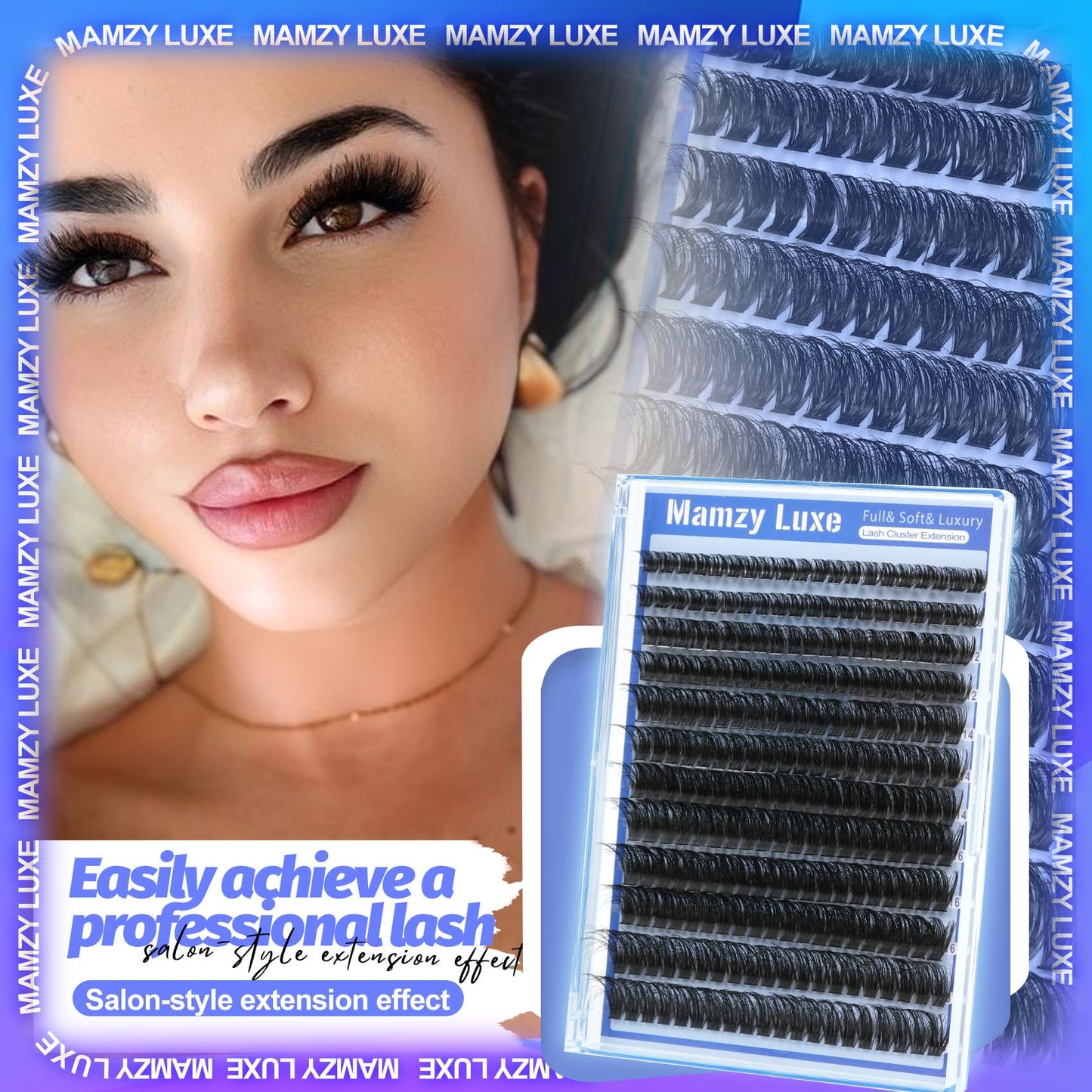 Lash Clusters 708PCS Cluster Eyelash Extensions 10-16MM Wispy Lashes Clusters 30+40+50+60+80+100D Eyelash Clusters Mix Daily Look Fake Eyelashes Extension