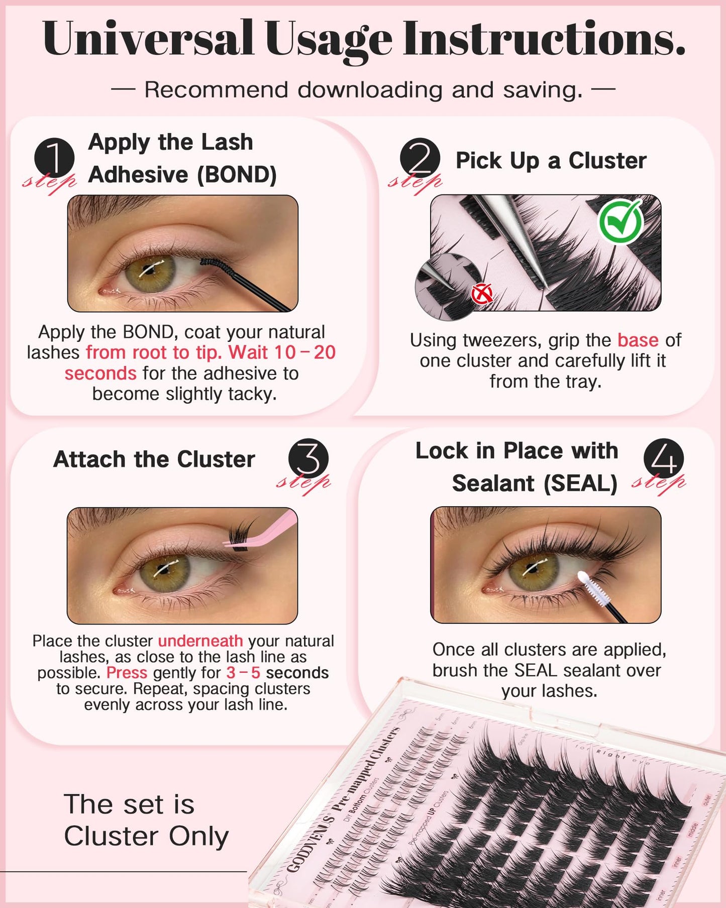 Manga Pre-Mapped Volume Wispy Spike Lash Clusters