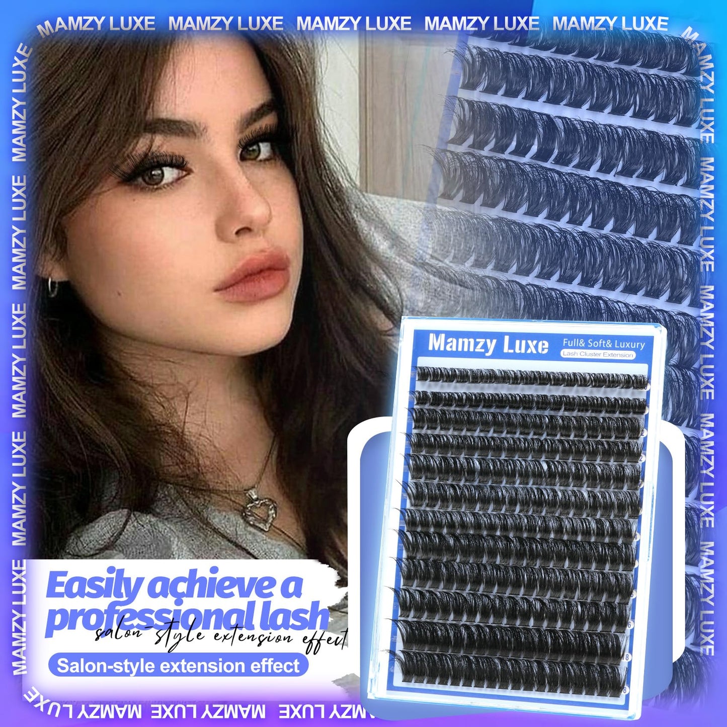 Lash Clusters 708PCS Cluster Eyelash Extensions 10-16MM Wispy Lashes Clusters 30+40+50+60+80+100D Eyelash Clusters Mix Daily Look Fake Eyelashes Extension