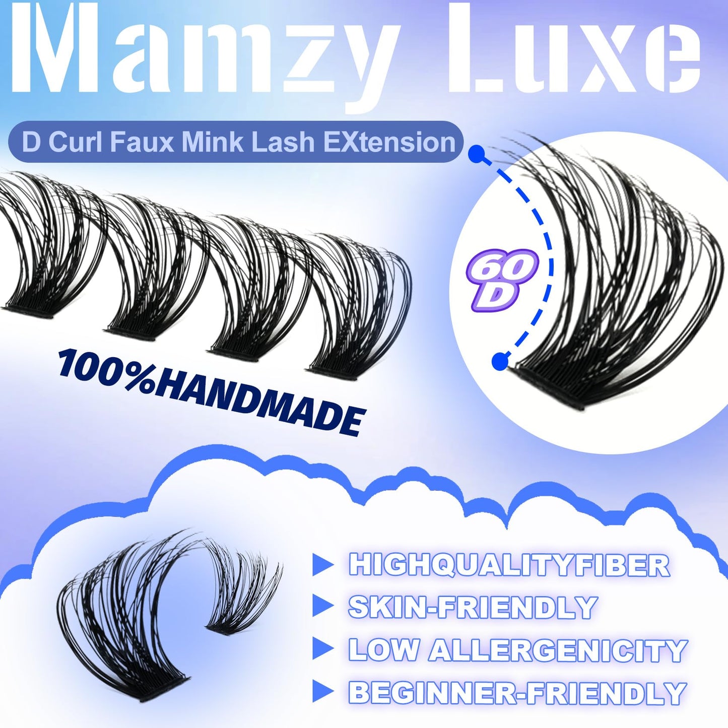 Lash Clusters 708PCS Cluster Eyelash Extensions 10-16MM Wispy Lashes Clusters 30+40+50+60+80+100D Eyelash Clusters Mix Daily Look Fake Eyelashes Extension