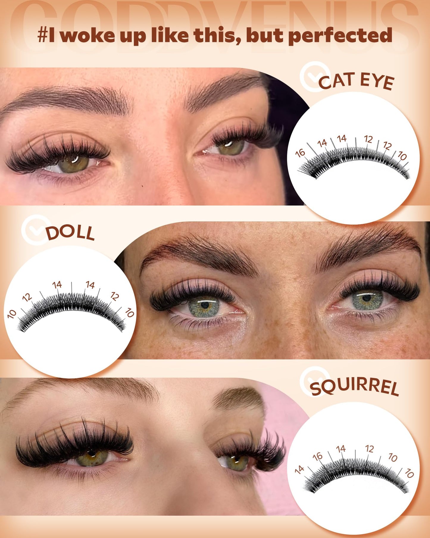 Manga Pre-Mapped Volume Wispy Spike Lash Clusters