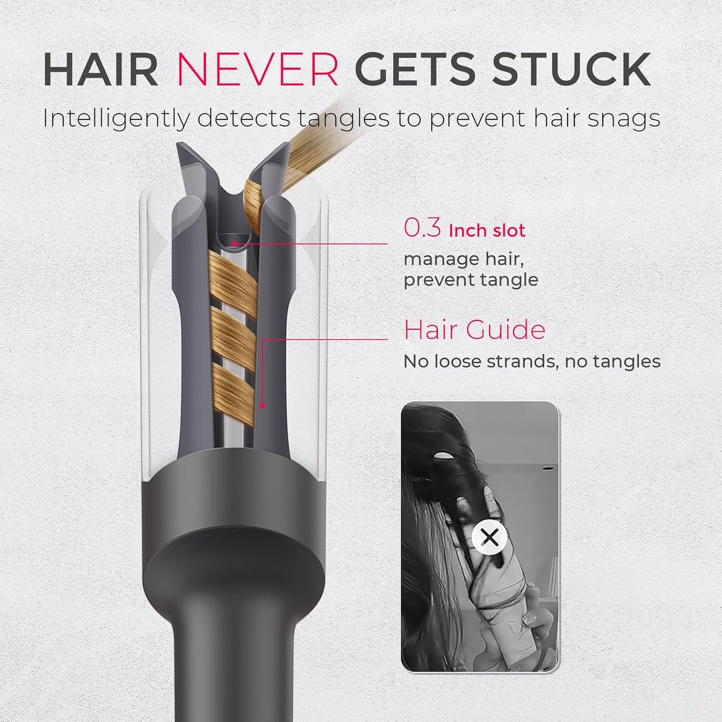 TYMO Automatic Rotating Curling Iron, TYMO CURLPRO Beach Waves Hair Curler