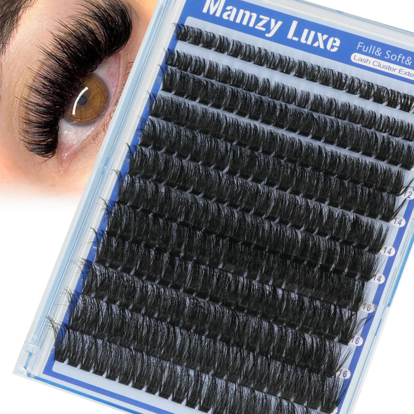 Lash Clusters 708PCS Cluster Eyelash Extensions 10-16MM Wispy Lashes Clusters 30+40+50+60+80+100D Eyelash Clusters Mix Daily Look Fake Eyelashes Extension