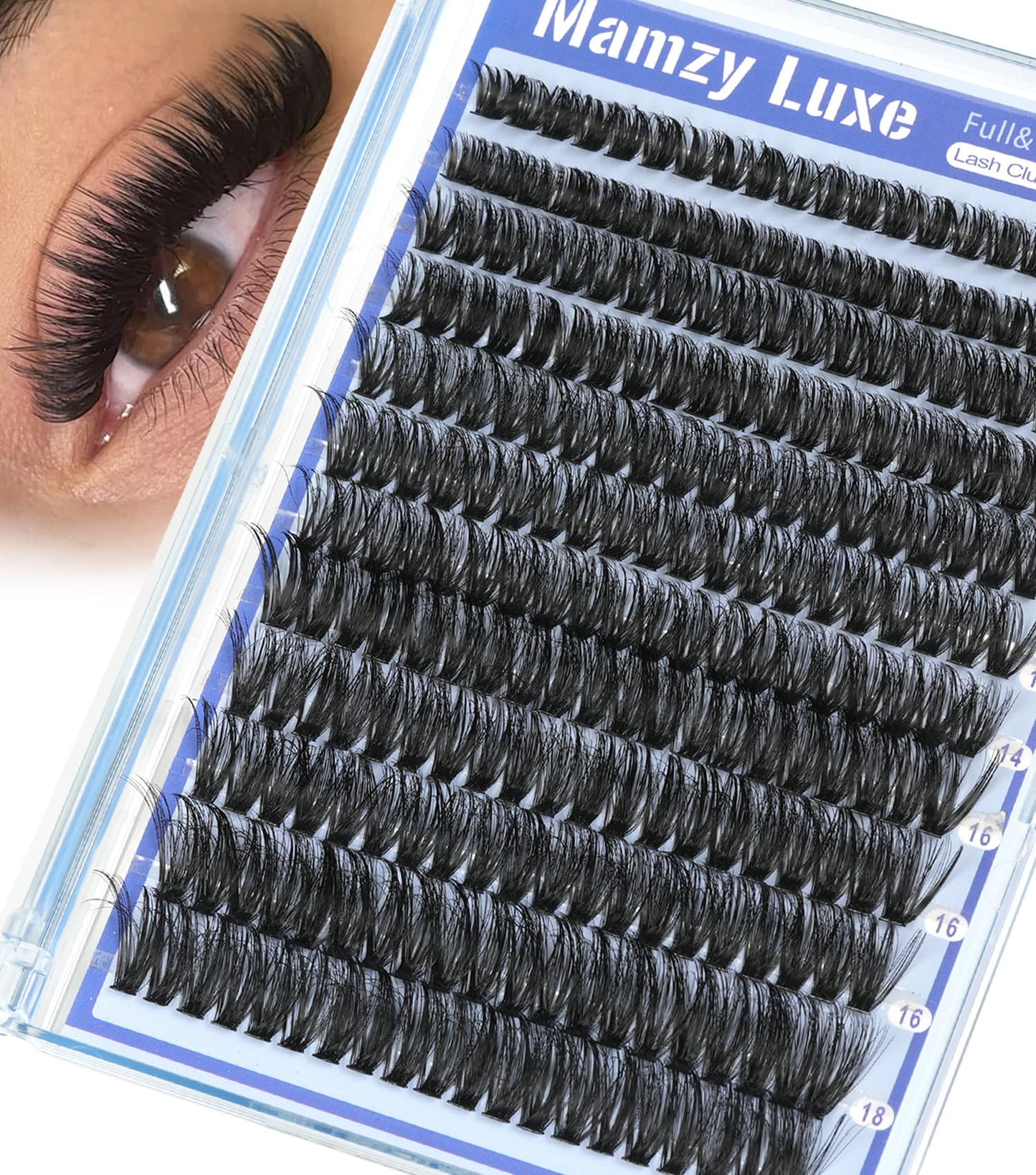 Lash Clusters 708PCS Cluster Eyelash Extensions 10-16MM Wispy Lashes Clusters 30+40+50+60+80+100D Eyelash Clusters Mix Daily Look Fake Eyelashes Extension