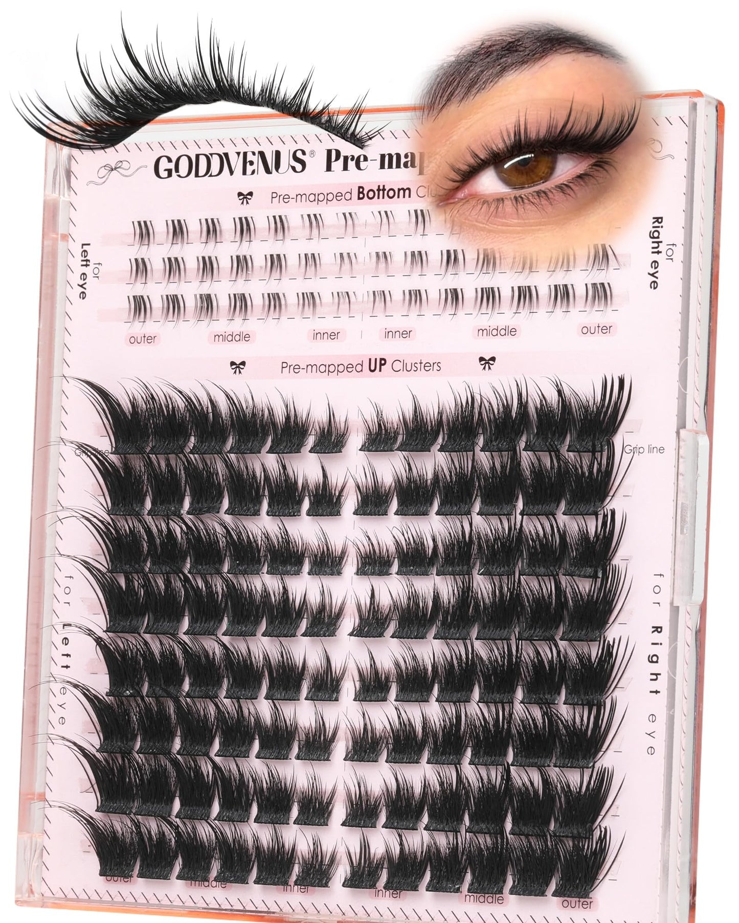 Manga Pre-Mapped Volume Wispy Spike Lash Clusters
