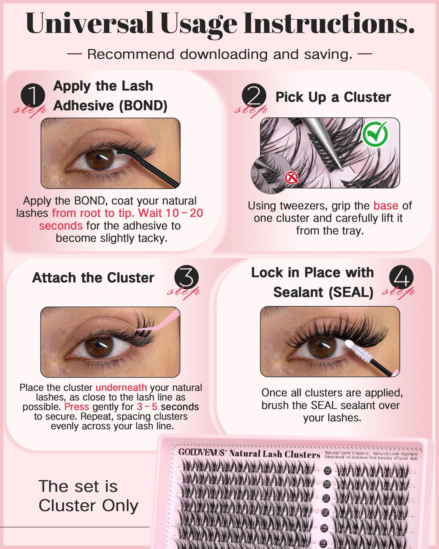DIY Wispy Natural Lash Clusters