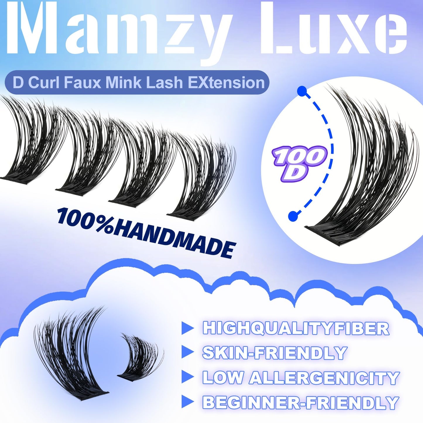Lash Clusters 708PCS Cluster Eyelash Extensions 10-16MM Wispy Lashes Clusters 30+40+50+60+80+100D Eyelash Clusters Mix Daily Look Fake Eyelashes Extension