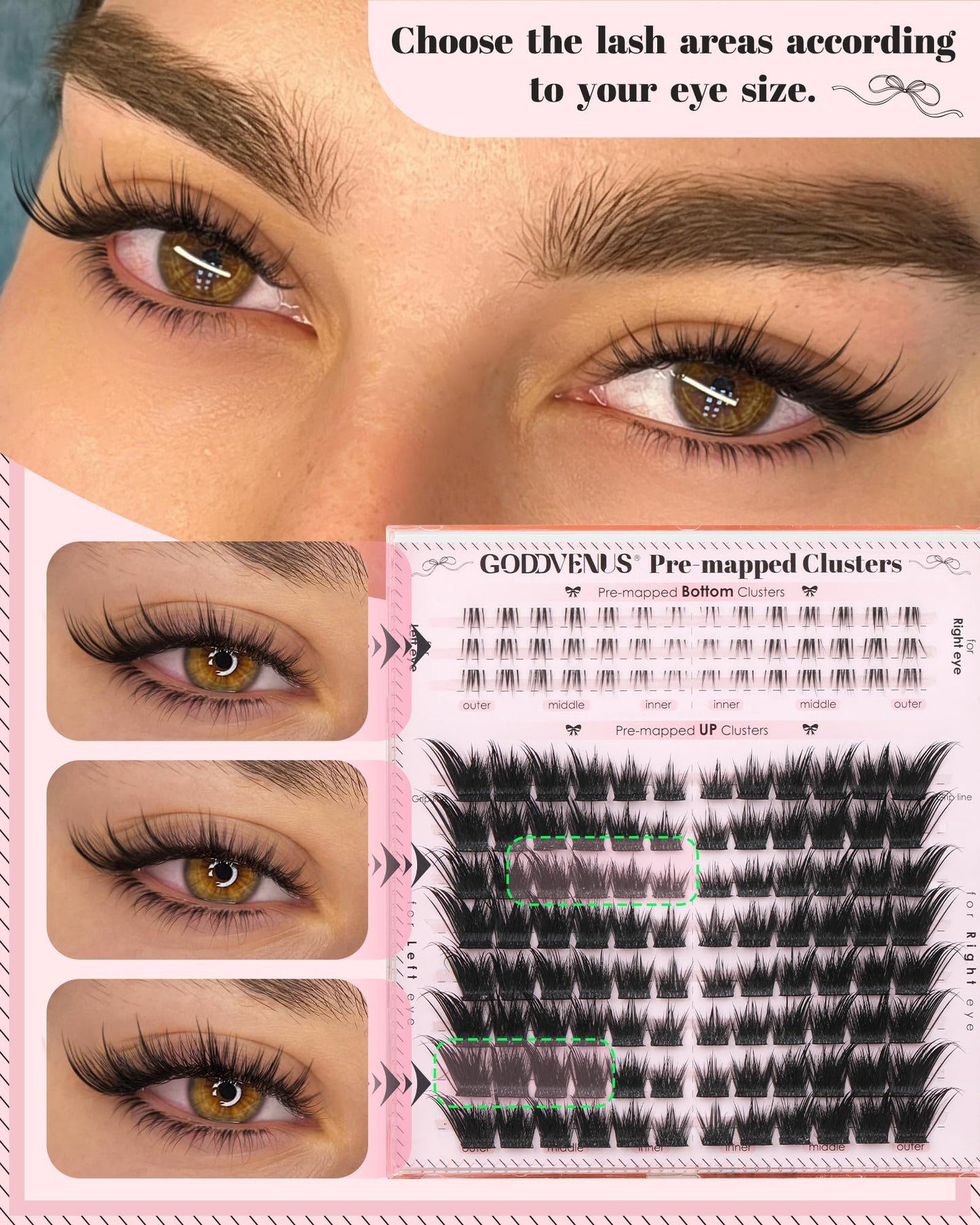 Manga Pre-Mapped Volume Wispy Spike Lash Clusters