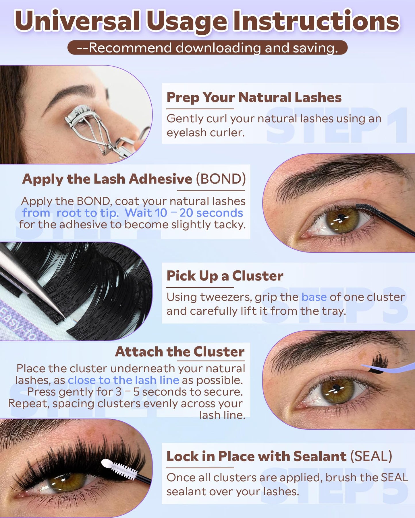 Manga Pre-Mapped Volume Wispy Spike Lash Clusters