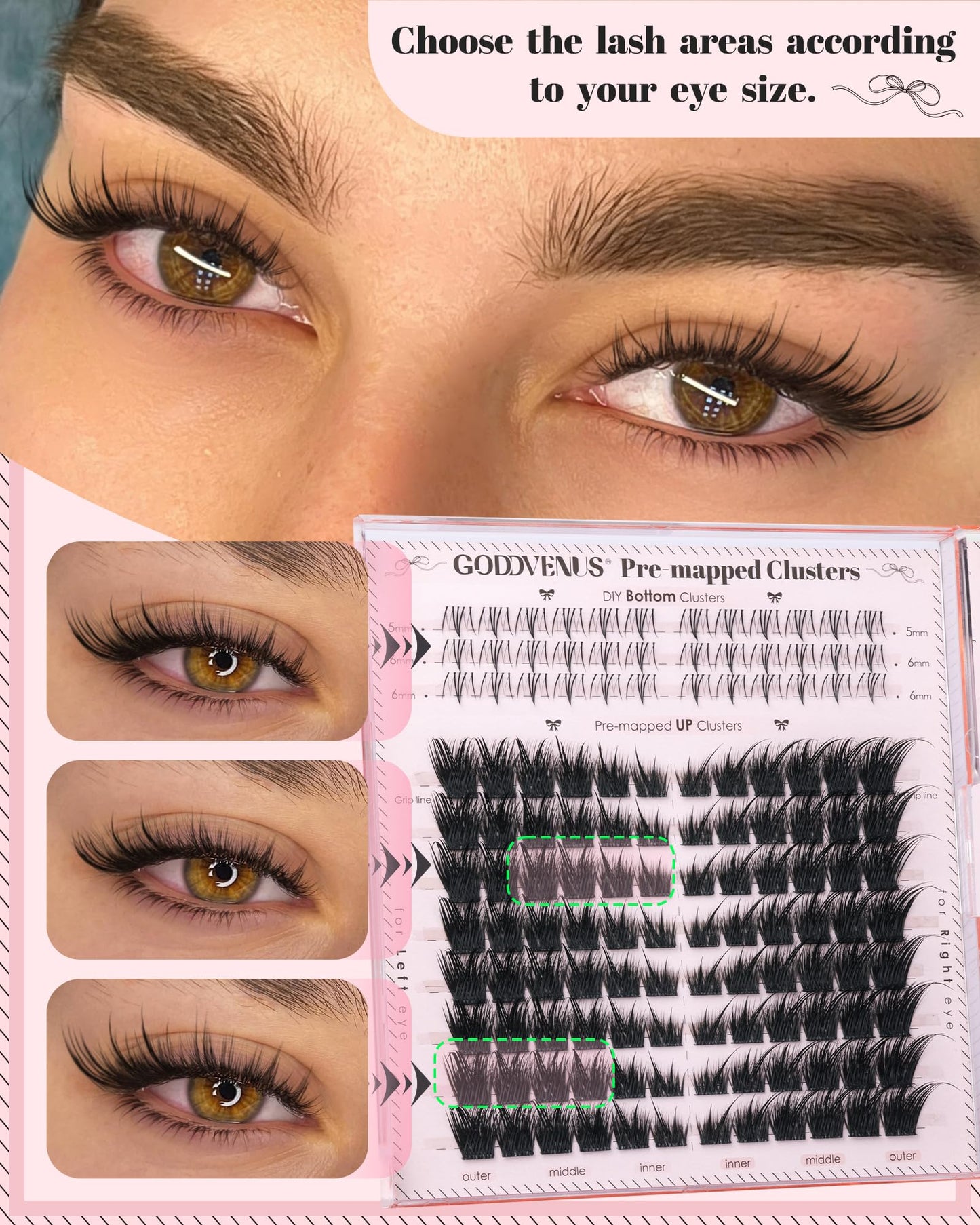 Manga Pre-Mapped Volume Wispy Spike Lash Clusters