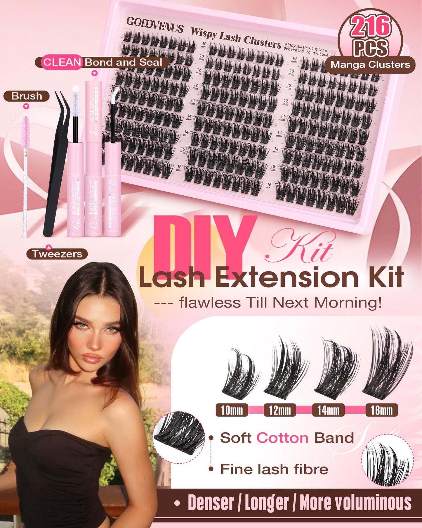 DIY Wispy Natural Lash Clusters