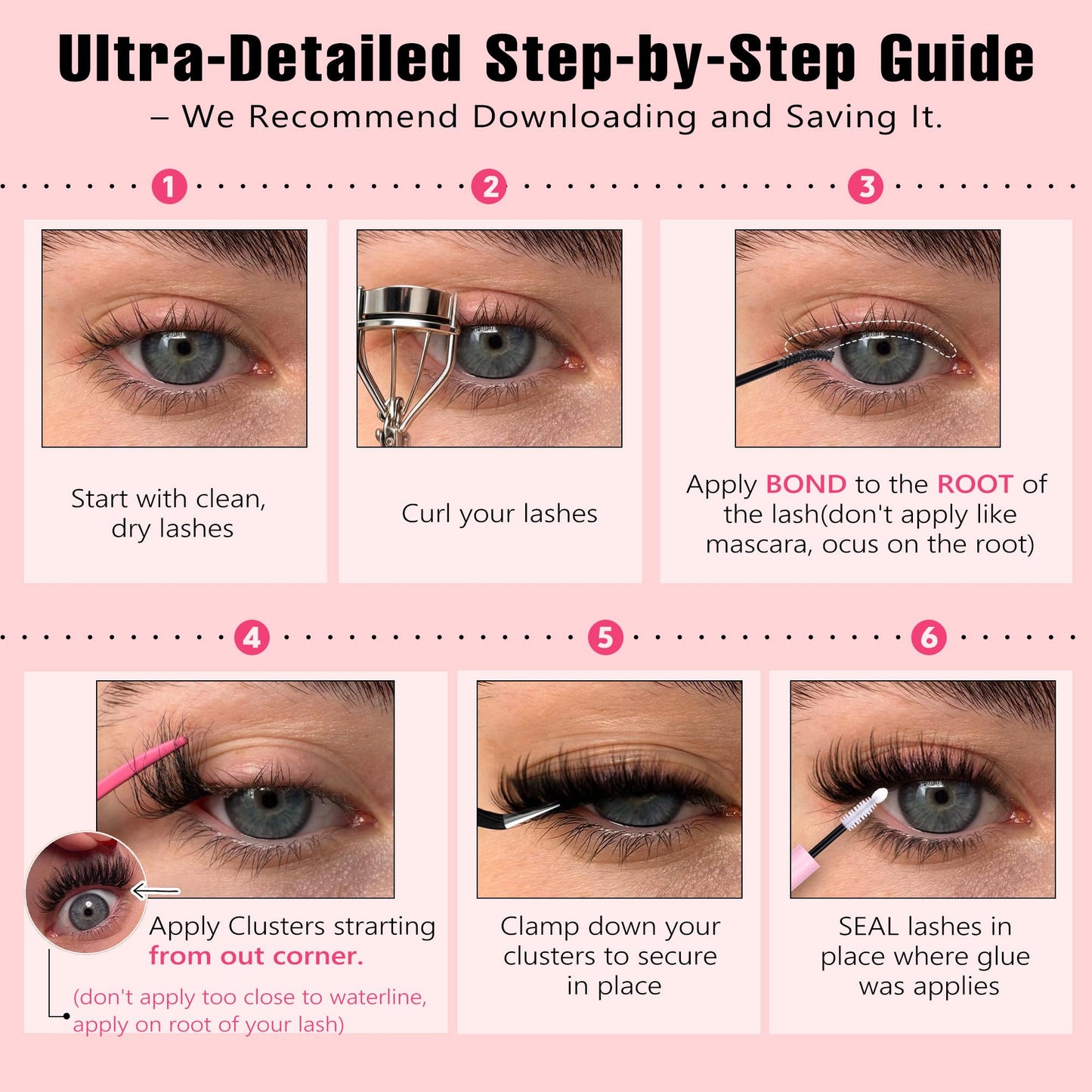 Manga Pre-Mapped Volume Wispy Spike Lash Clusters