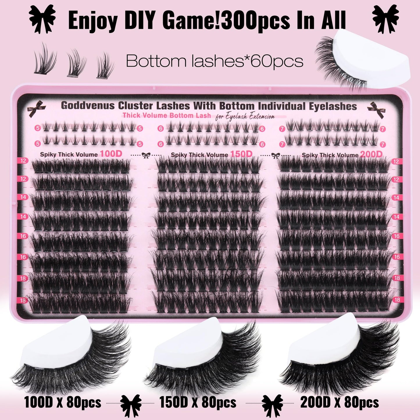 Manga Pre-Mapped Volume Wispy Spike Lash Clusters