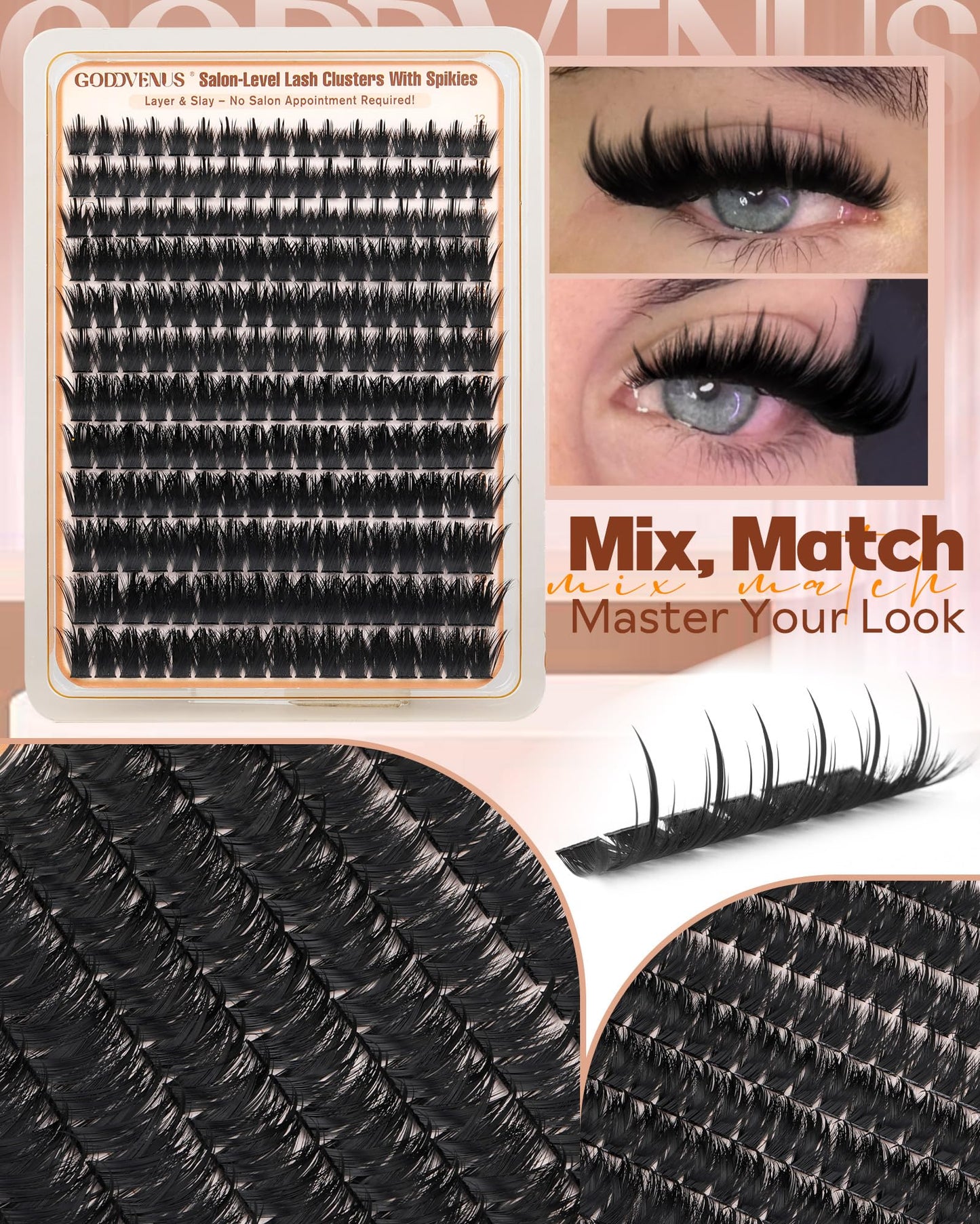 Manga Pre-Mapped Volume Wispy Spike Lash Clusters