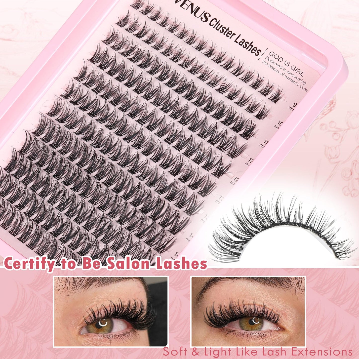 DIY Wispy Natural Lash Clusters