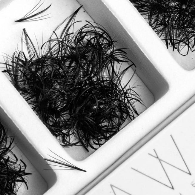 9D, .05, WISPY Handmade Loose Thin-Based Premade Fans (500 Single Length)