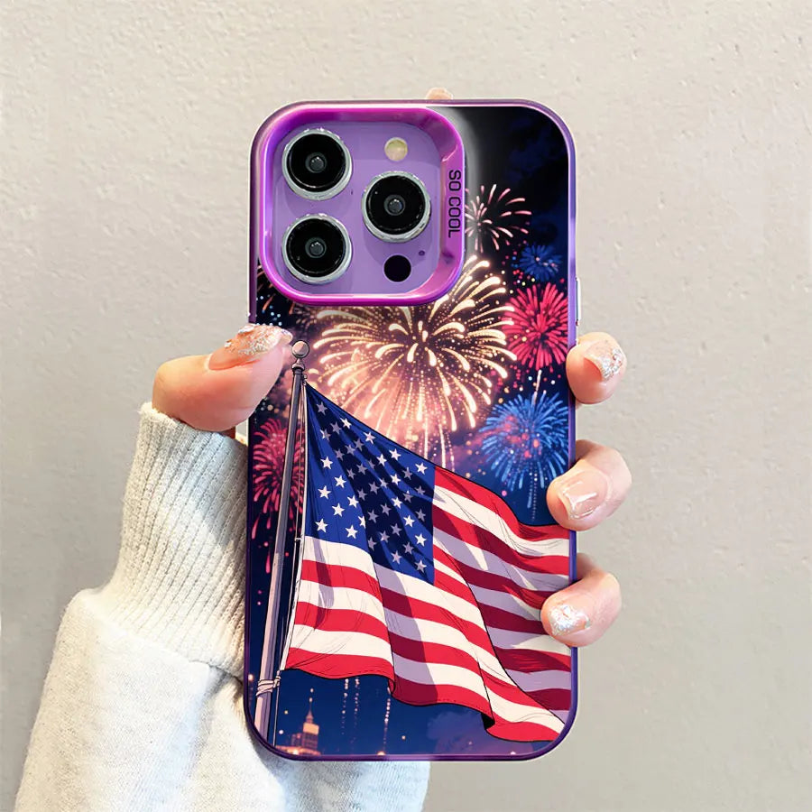 American Flag Fireworks iPhone Case 7