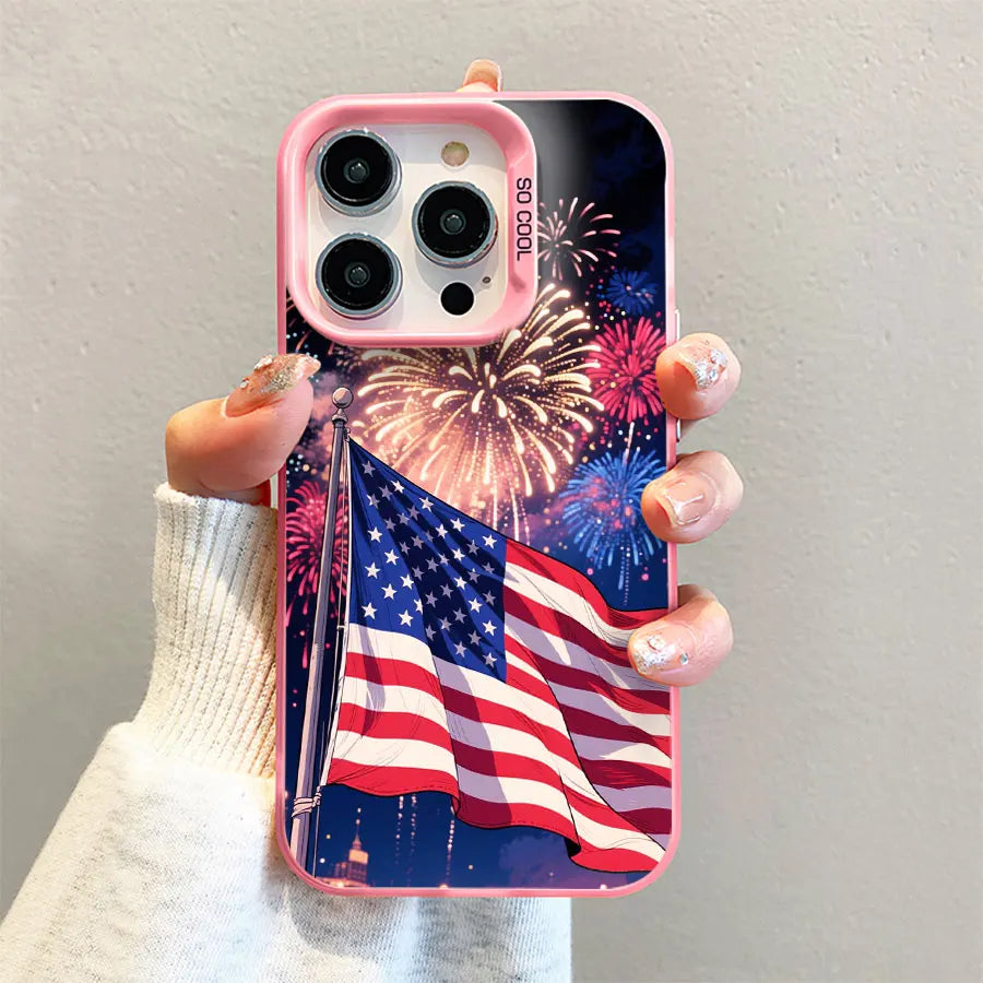 American Flag Fireworks iPhone Case 9