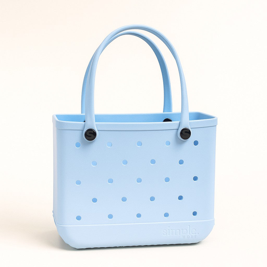 Rubber Tote Bag Set of 3 (L/M/S) – Stylish Blue Tones EVA Bags, Great Value