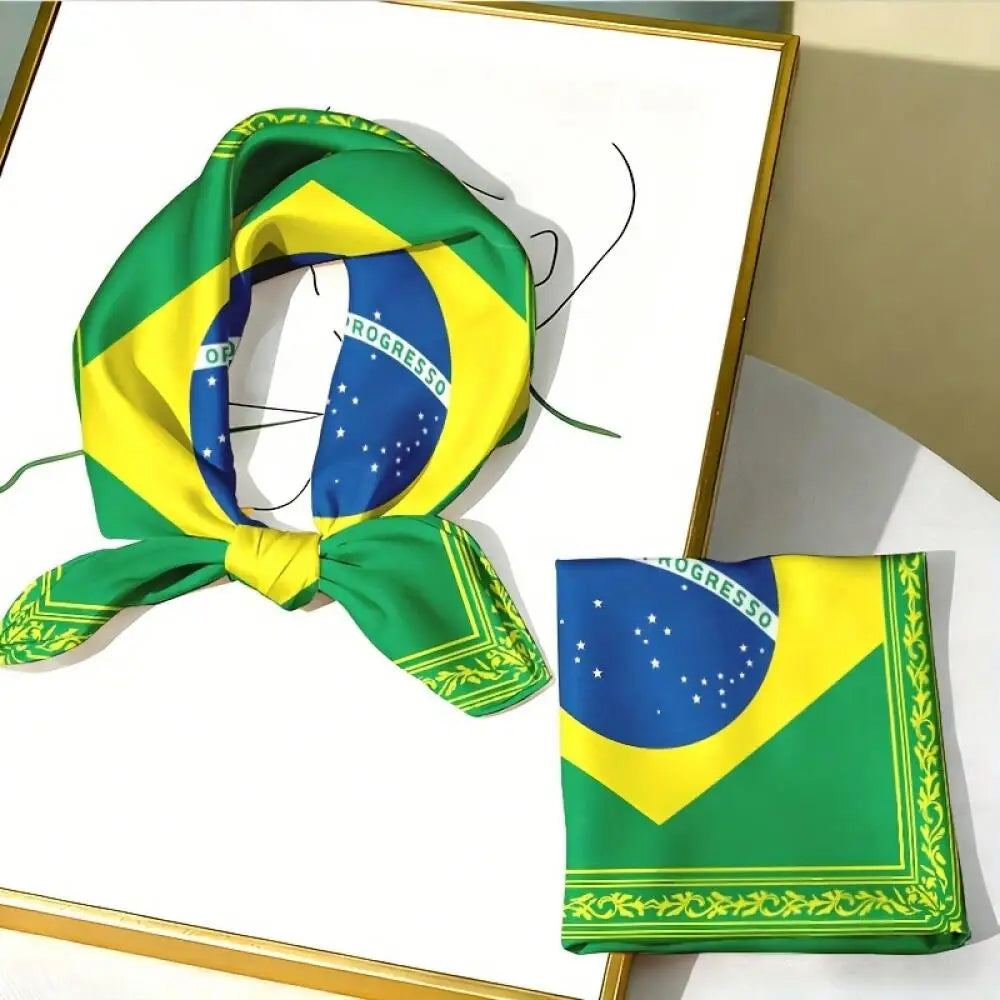 Brazilian Flag  Fashion Headscarf 1