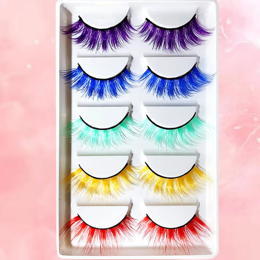 Dora Mixed Colorful Full Strip Lashes