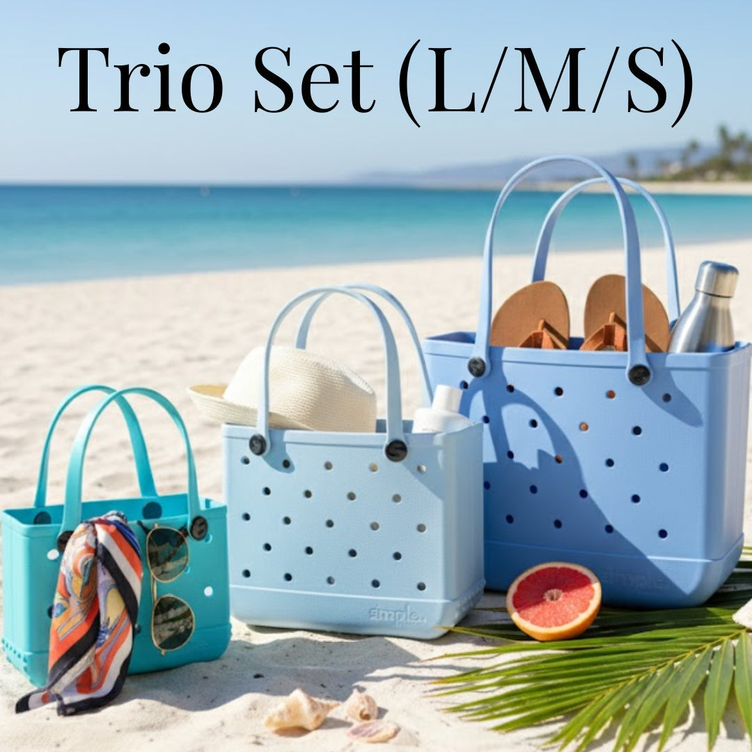 Set of 3 (XL/M/S) – Stylish EVA Tote Bags