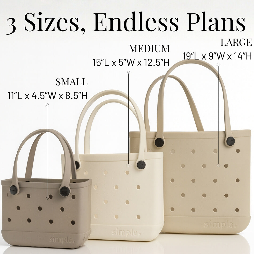 Set of 3 (XL/M/S) – Stylish Beige Tones EVA Bags