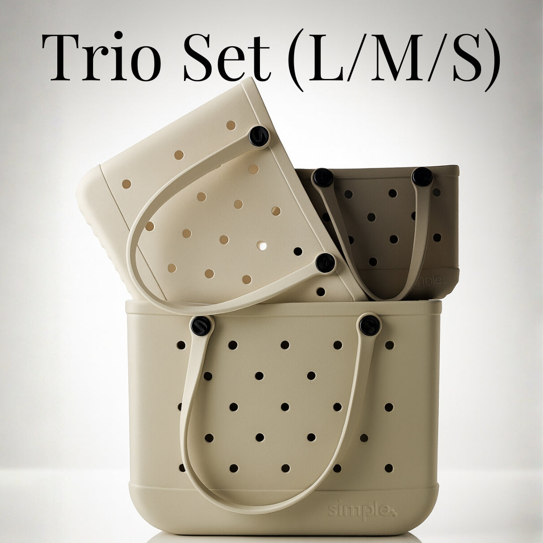 Set of 3 (XL/M/S) – Stylish Beige Tones EVA Bags