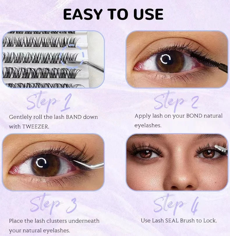 120 Clusters Eyelash DIY Lash Extension Kit