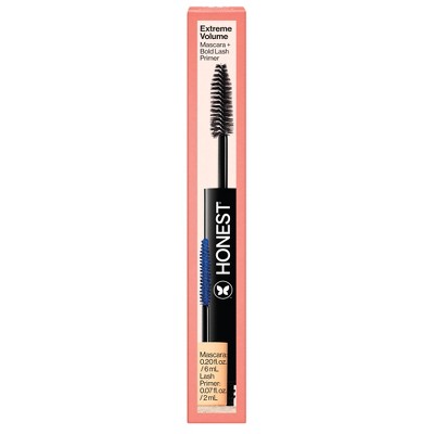 Honest Beauty Extreme Volume Mascara + Bold Lash Primer Black 0.27 fl oz